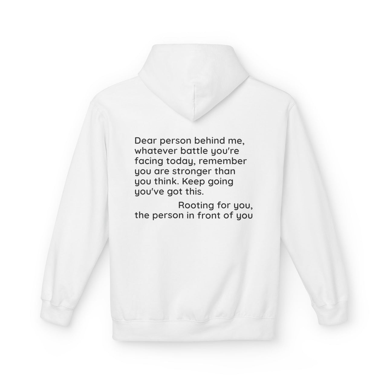 Positive Vibes Essential Fleece Hoodie-Dear Person Collection (Keep Battling)